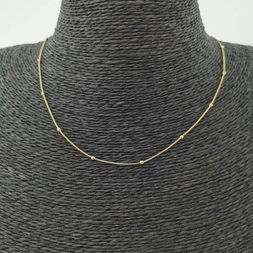 14K GOLD FILLED BEAD NECKLACE