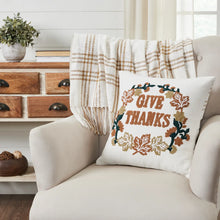 Load image into Gallery viewer, &#39;GIVE THANKS&#39; THROW PILLOW

