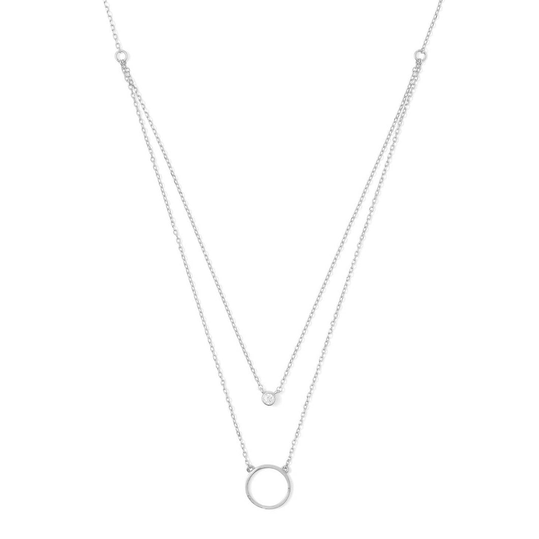 DOUBLE LAYER SILVER NECKLACE