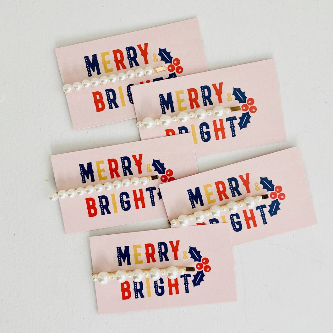 MERRY & BRIGHT PEARL CLIP