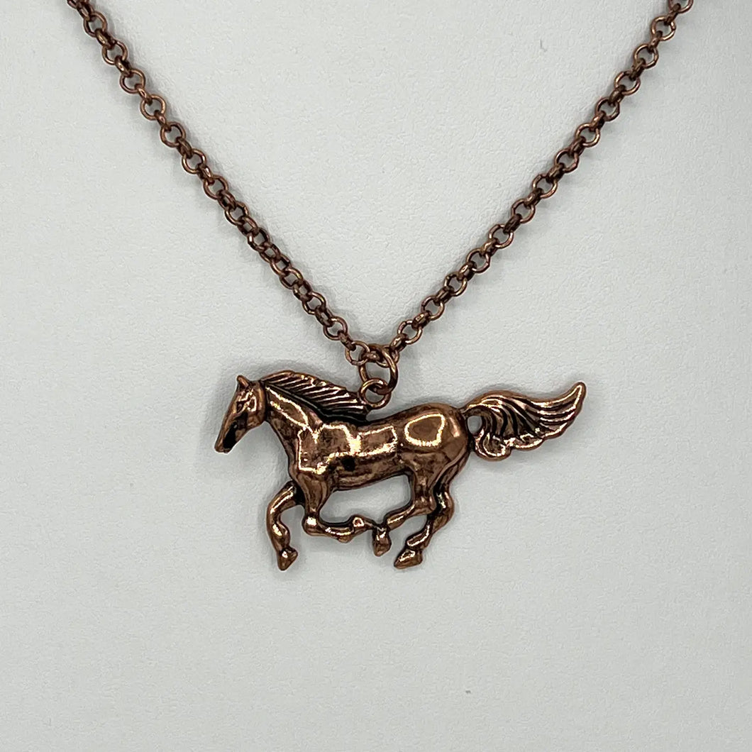 WESTERN HORSE PENDANT NECKLACE