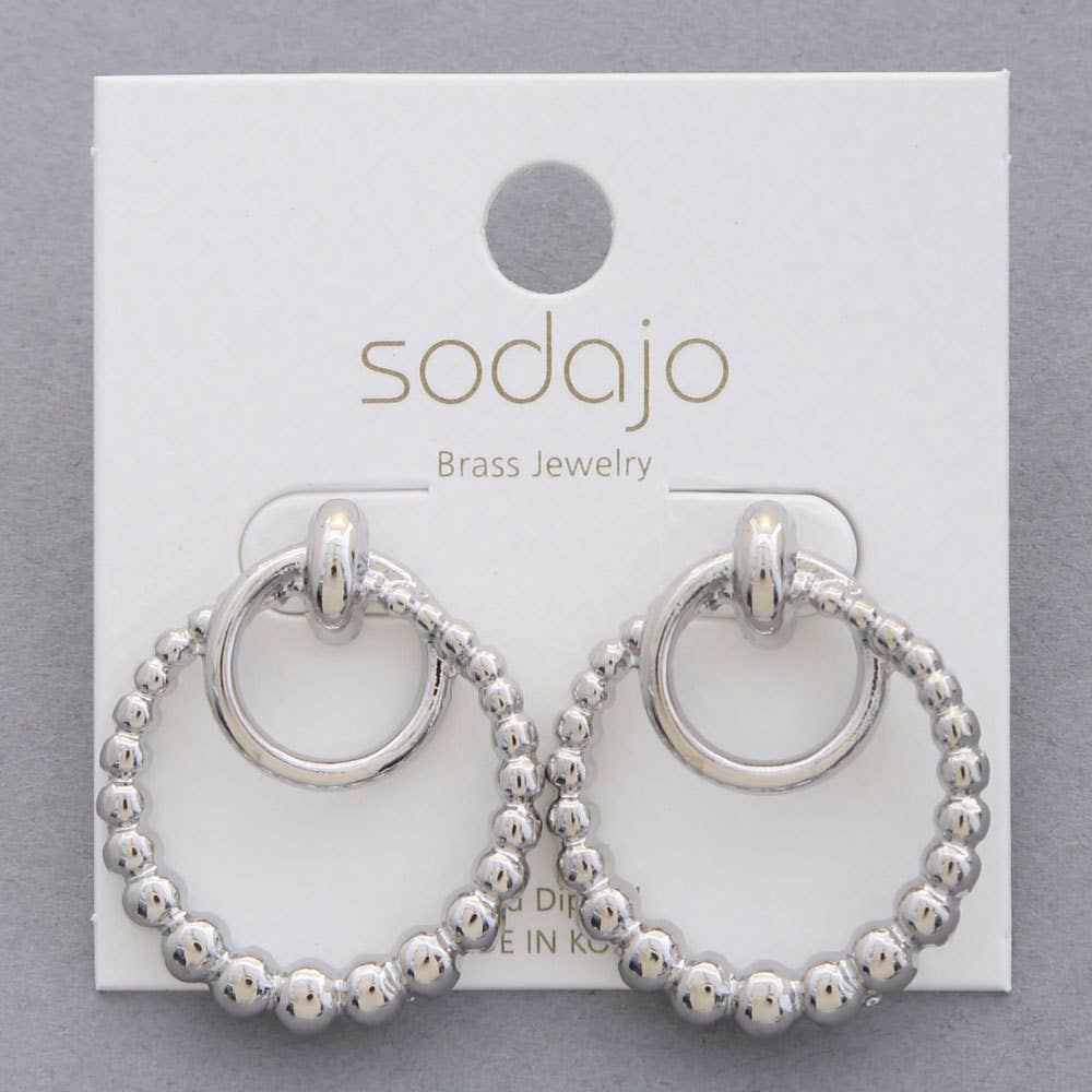 BALL BEAD HOOP EARRING