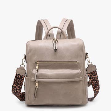 AMELIA CONVERTIBLE BACKPACK W/ GUITAR STRAP [WARM GREY]