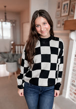 Load image into Gallery viewer, LET ME ADORE YOU CHECKERED SWEATER TOP
