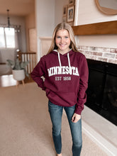 Load image into Gallery viewer, MINNESOTA EST 1858 HOODED SWEATSHIRT [S-2XL]
