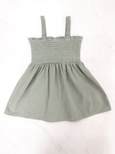 Load image into Gallery viewer, ALWAYS SWEET SAGE BUTTON DETAILED DRESS [INFANT/TODDLER]
