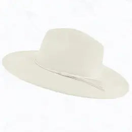 LARGE EAVES PEACH TOP SUEDE FEDORA HAT [ASSORTED COLORS]