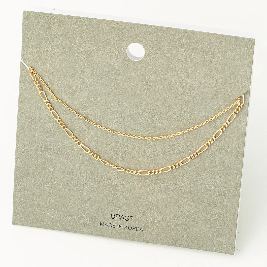 DAINTY LAYERED CHAIN NECKLACE