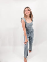 Load image into Gallery viewer, MAKE IT HAPPEN DENIM JUMPSUIT
