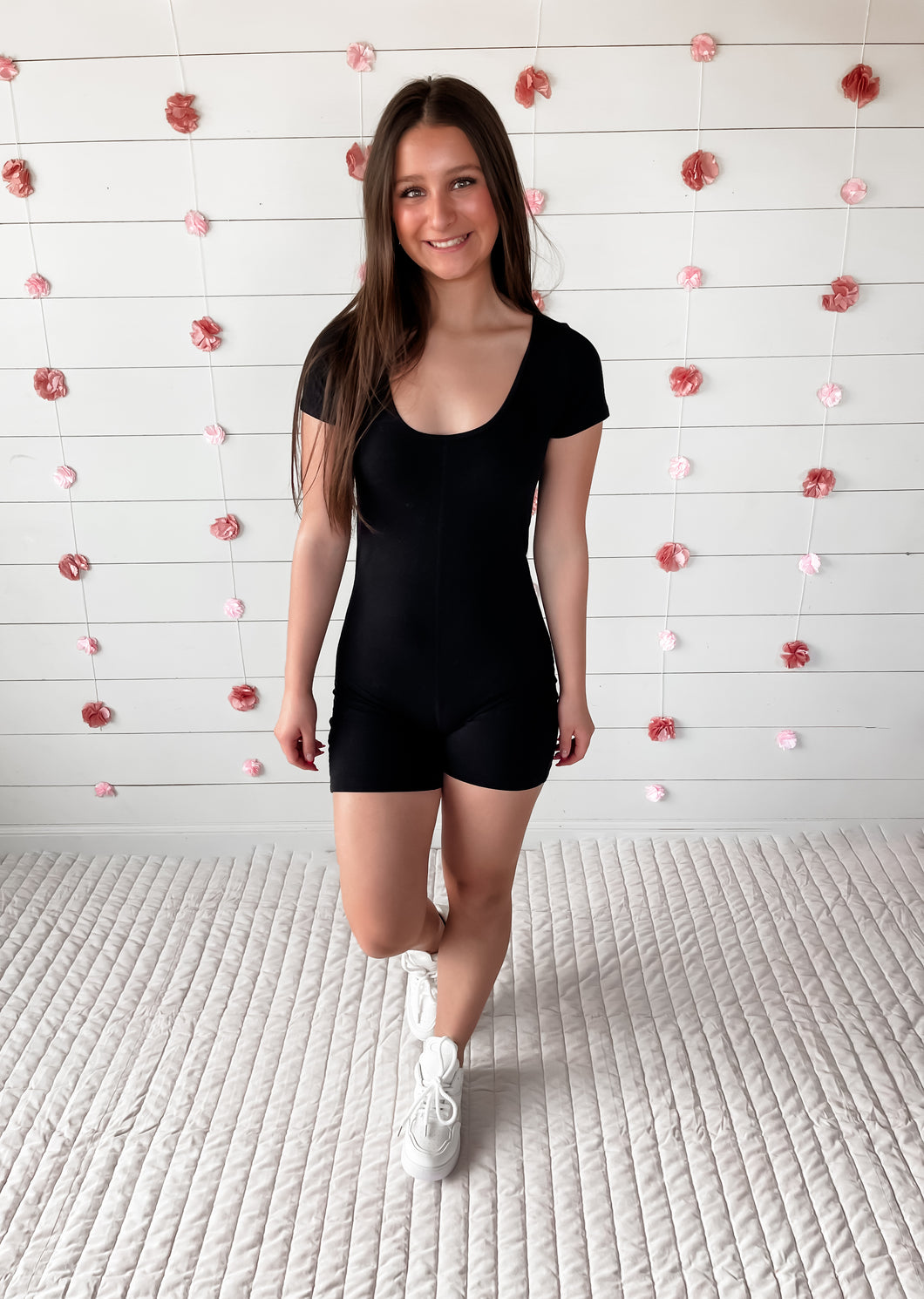 ERASE THE PAST ATHLETIC FITTED KNIT ROMPER