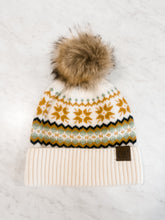 Load image into Gallery viewer, CC FAIR ISLE WINTER HAT WITH POM-POM
