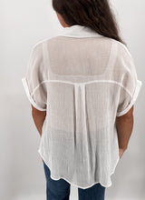 Load image into Gallery viewer, DON&#39;T RUSH SHEER COTTON BUTTON DOWN SHIRT [WHITE]
