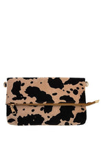 Load image into Gallery viewer, COW PRINT FOLD OVER CROSSBODY BAG
