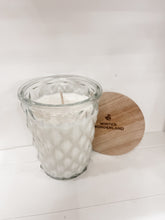 Load image into Gallery viewer, GLASS JAR CANDLE WITH WOOD LID
