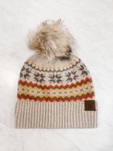 Load image into Gallery viewer, CC FAIR ISLE WINTER HAT WITH POM-POM
