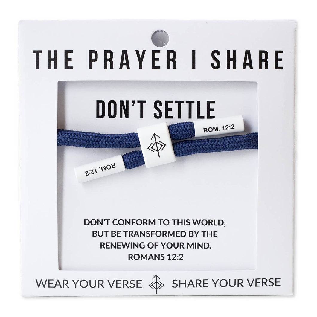 BIBLE VERSE WRISTBAND [DON'T SETTLE]