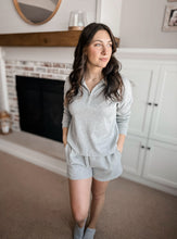 Load image into Gallery viewer, ALL DAY EVERYDAY GREY DRAWSTRING KNIT SHORTS
