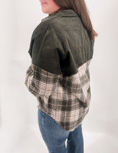 Load image into Gallery viewer, CHILL OUT FOREST GREEN PLAID SHACKET
