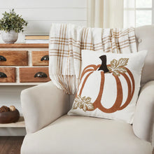 Load image into Gallery viewer, WHEAT PLAID PUMPKIN THROW PILLOW
