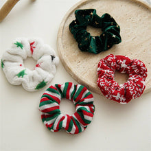 Load image into Gallery viewer, CHRISTMAS NEW ELASTIC HAIR SCRUNCHIES [MULTIPLE COLORS/DESIGNS]
