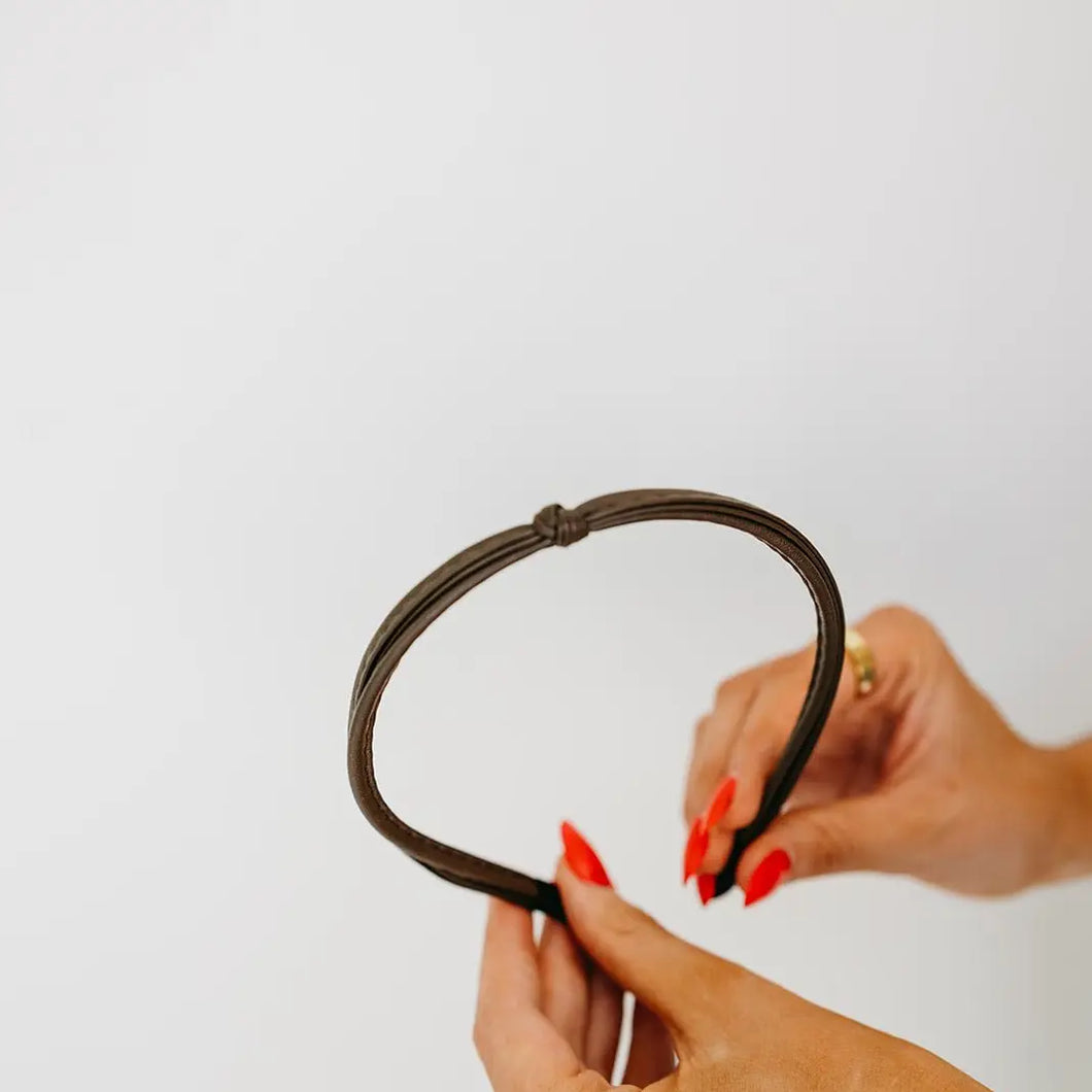 LEATHER KNOT HEADBAND [MULTIPLE COLORS]