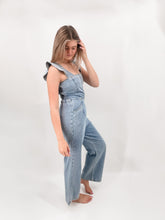 Load image into Gallery viewer, MAKE IT HAPPEN DENIM JUMPSUIT
