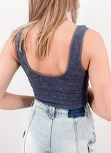 Load image into Gallery viewer, KEEP IT FUN LACE V TANK TOP [BLUE SHADOW]
