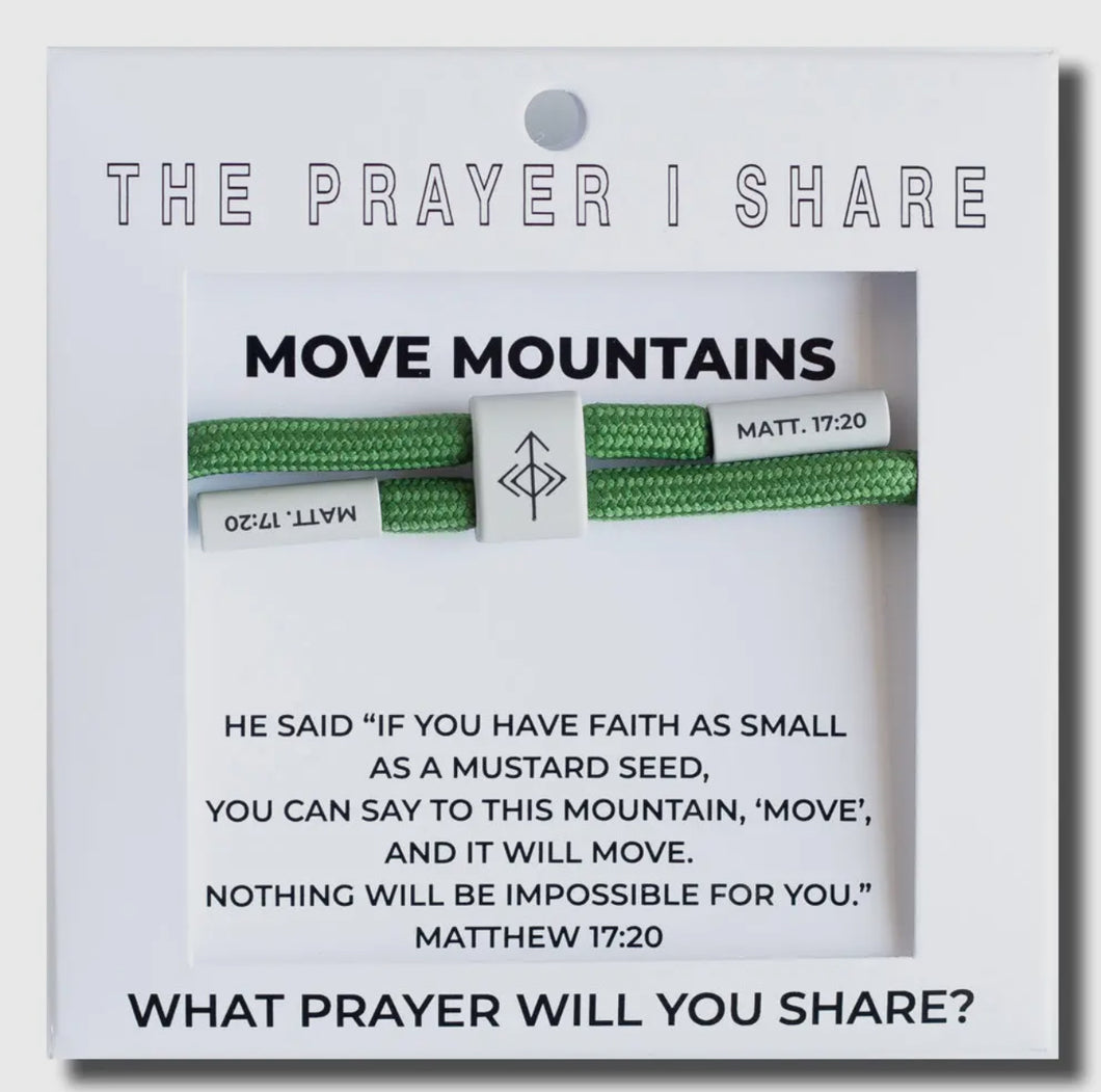 BIBLE VERSE WRISTBAND [MOVE MOUNTAINS]