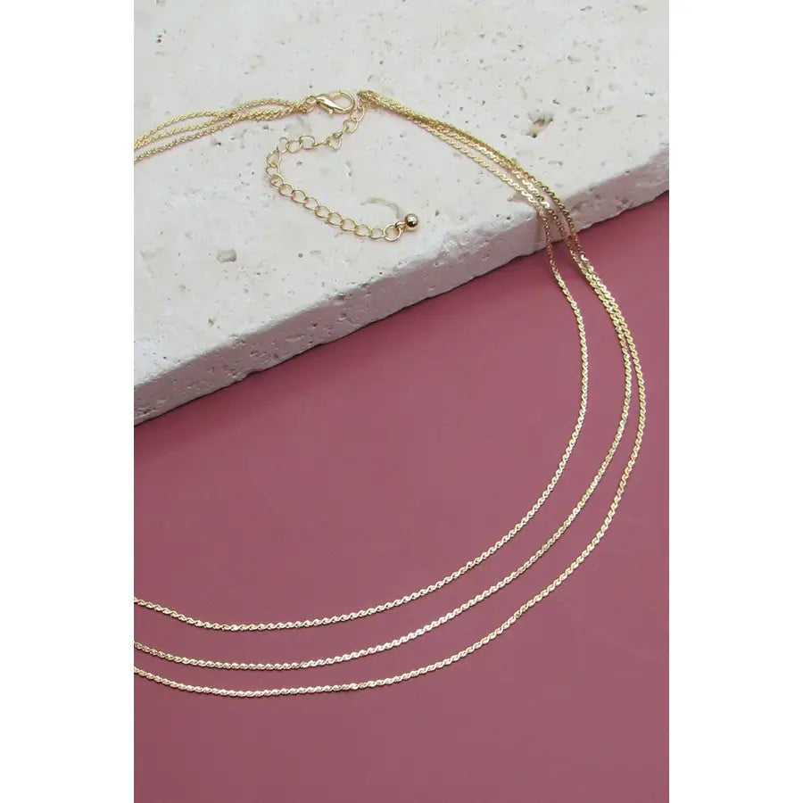 3 LAYERED GOLD NECKLACE