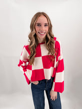 Load image into Gallery viewer, CLASSIC CHIC CHECKERED SWEATER
