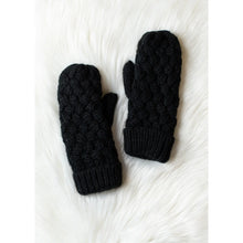 Load image into Gallery viewer, CHANGING SEASONS CABLE KNIT MITTENS [BLACK]
