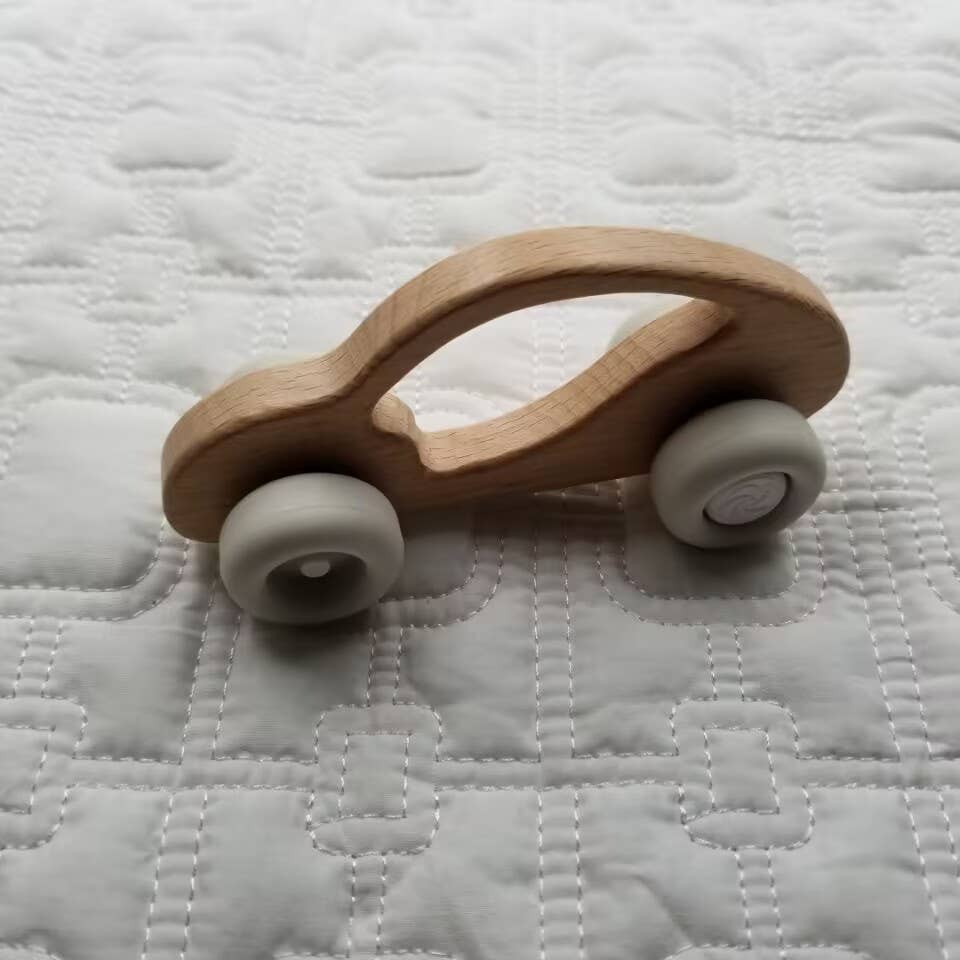 SILICON & BEECH WOOD TEETHER TOY