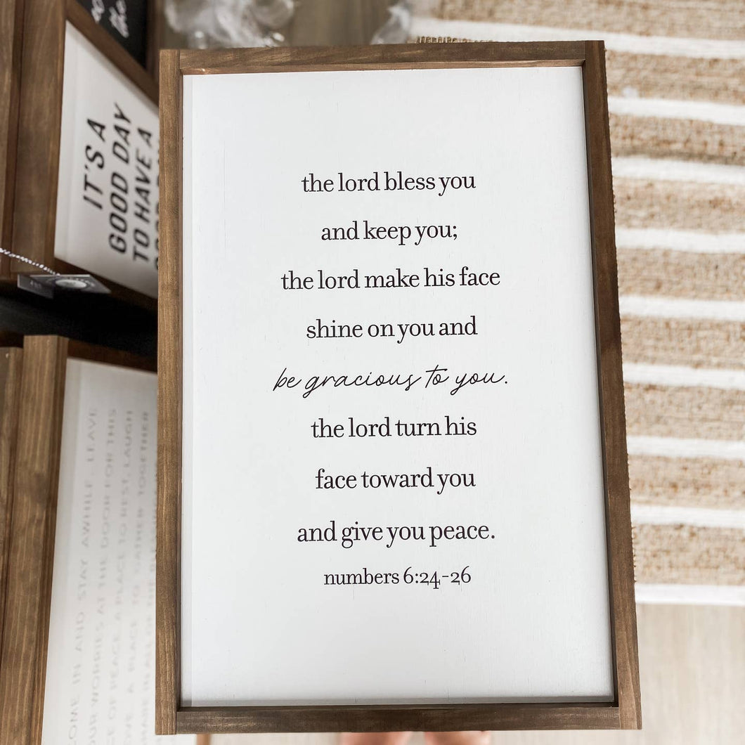 THE LORD BLESS YOU AND KEEP YOU, WOOD SIGN