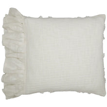 Load image into Gallery viewer, IVORY RUFFLE DETAIL THROW PILLOW
