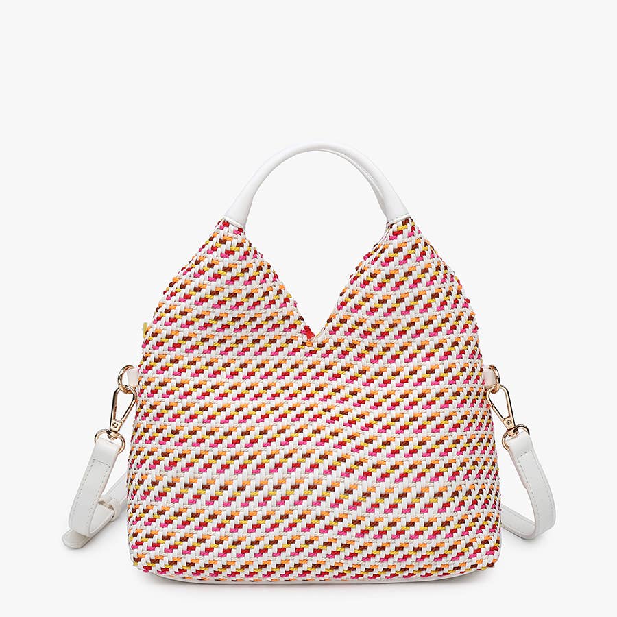 CECILY WOVEN SMALL BAG W/ DUAL STRAPS