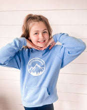 Load image into Gallery viewer, &#39;OUTDOORABLE&#39; SKY BLUE HOODED SWEATSHIRT [YOUTH]
