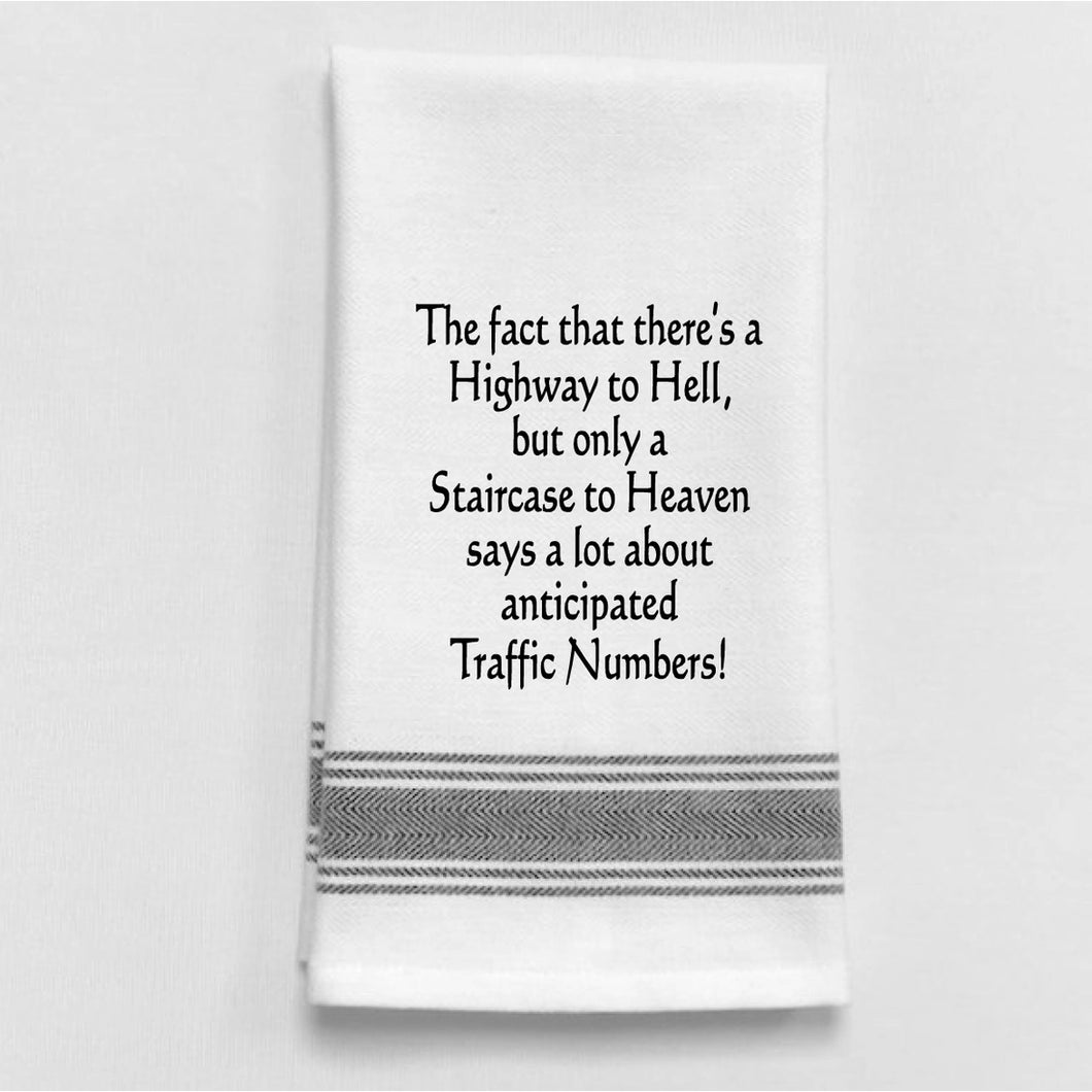 ANTICIPATED TRAFIC NUMBERS KITCHEN TOWEL